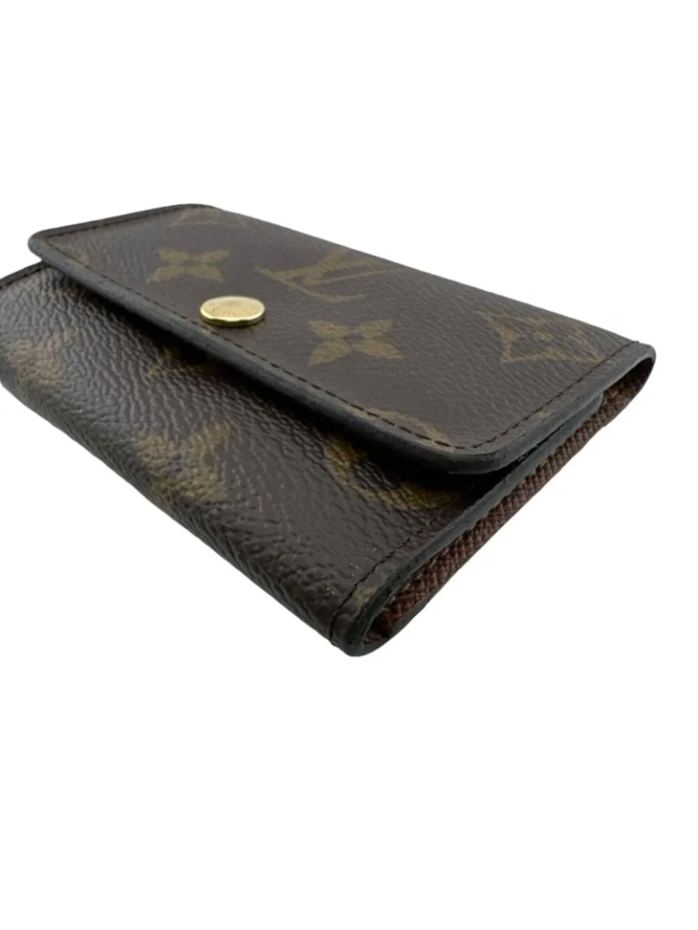 Louis Vuitton Multicles 6 Monogram Leather Key Case Brown Key Holder Coin Purse